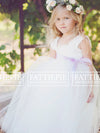 Emily- Simple Ivory Lace Flower Girl Dress