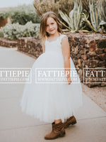 Country Side Rustic Flower Girl Dress- Grace in Lace