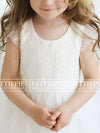 ivory lace tulle flower girl dress