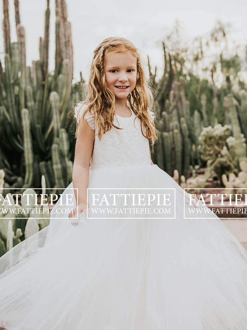 Rustic Country Side Flower Girl Dress