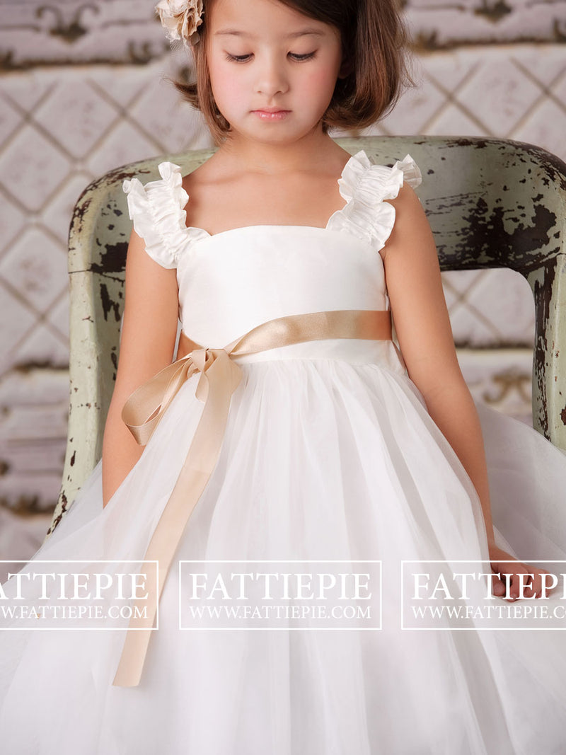cute toddler ivory flower girl dress