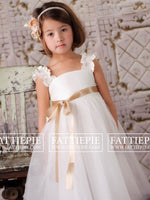 cute toddler ivory flower girl dress