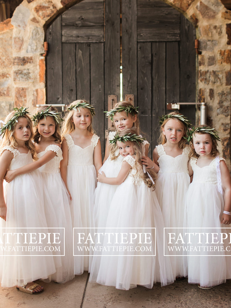 rustic country side flower girl dress